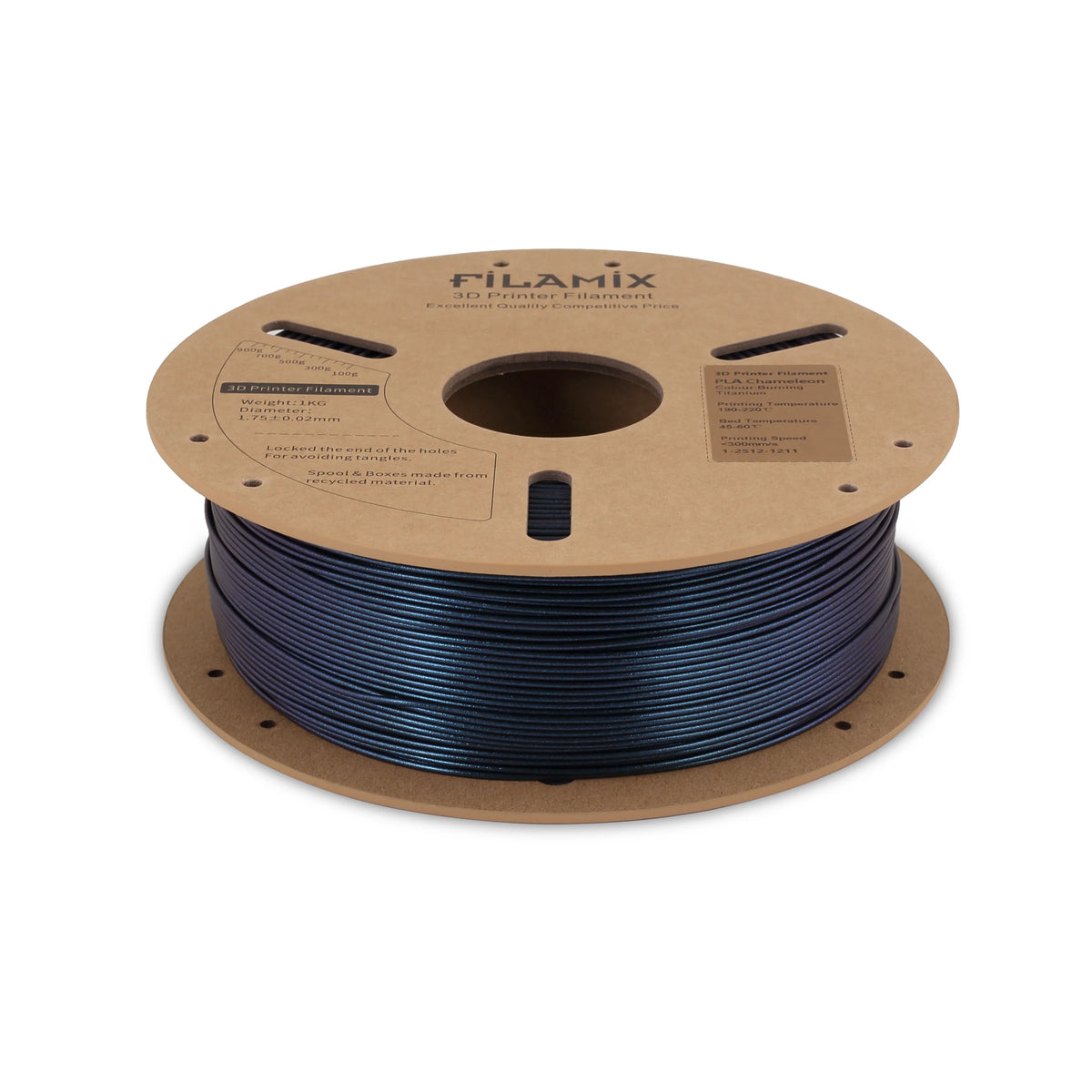 Filamix PLA Chameleon Filament Yanık Titanyum 1.75 mm 1 Kg